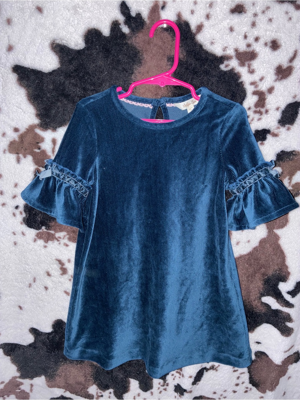 MATILDA JANE Wonderment Party In Blue Velour Dress size 4